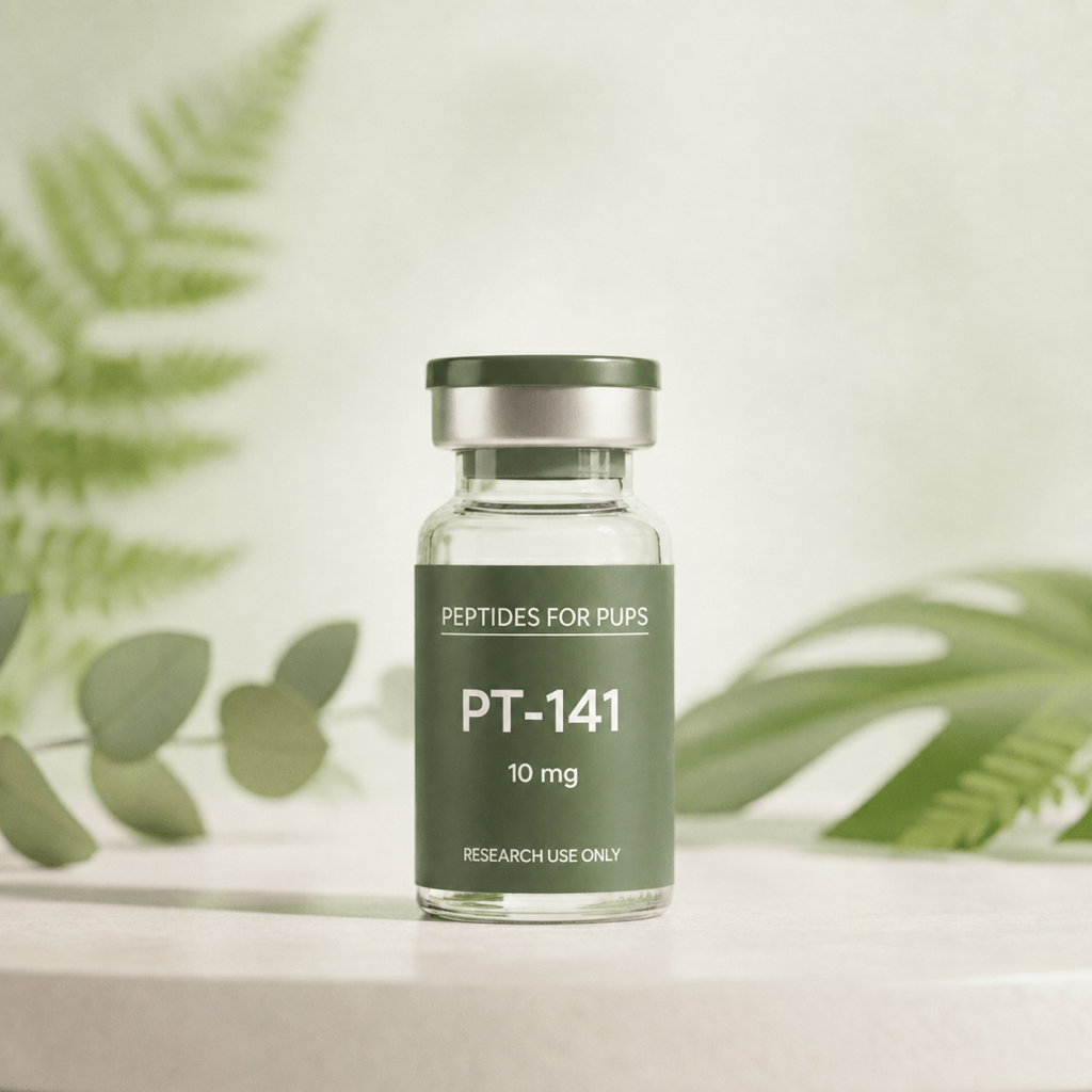 PT-141 10 mg Peptides for Pups research vial
