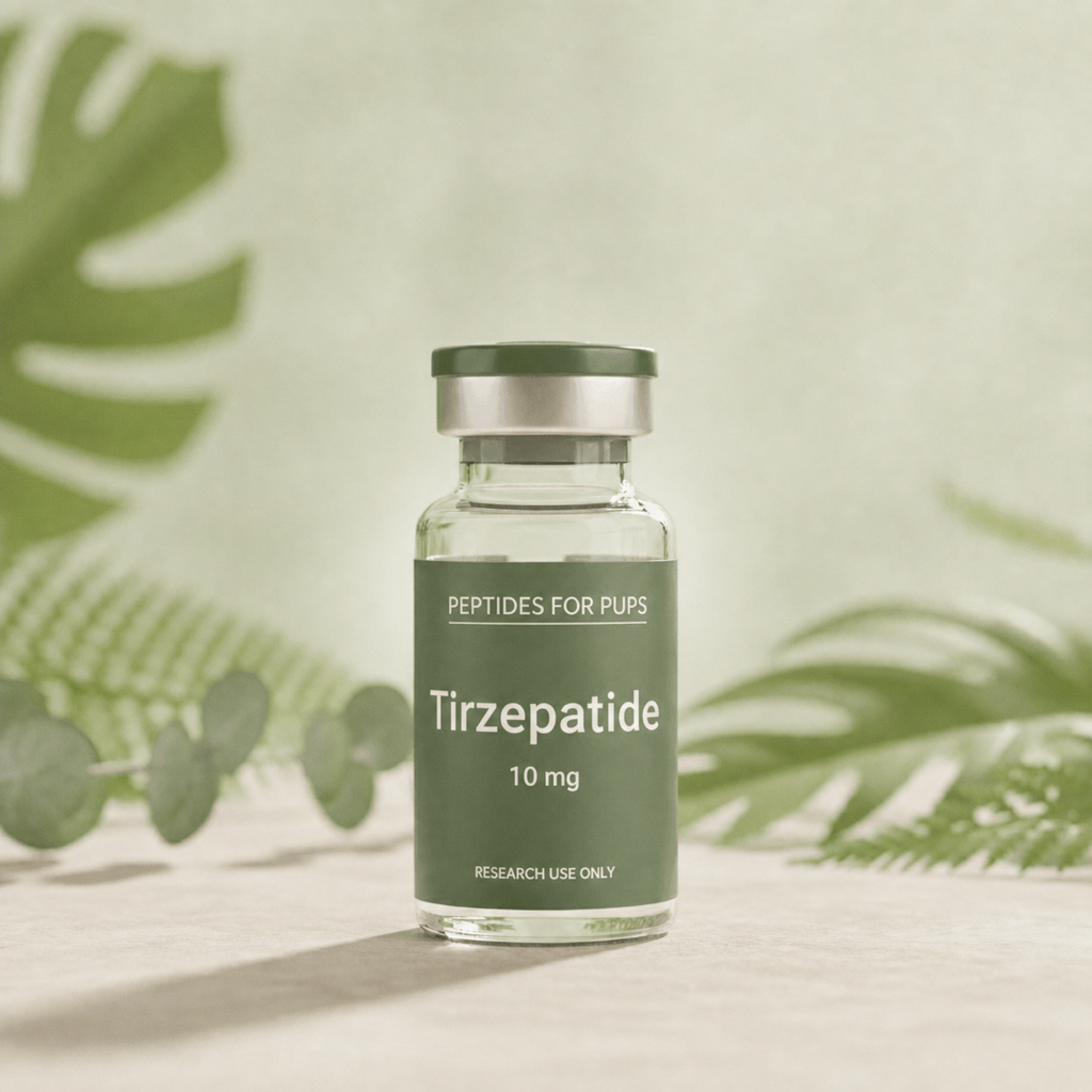 Tirzepatide 10 mg Peptides for Pups research vial