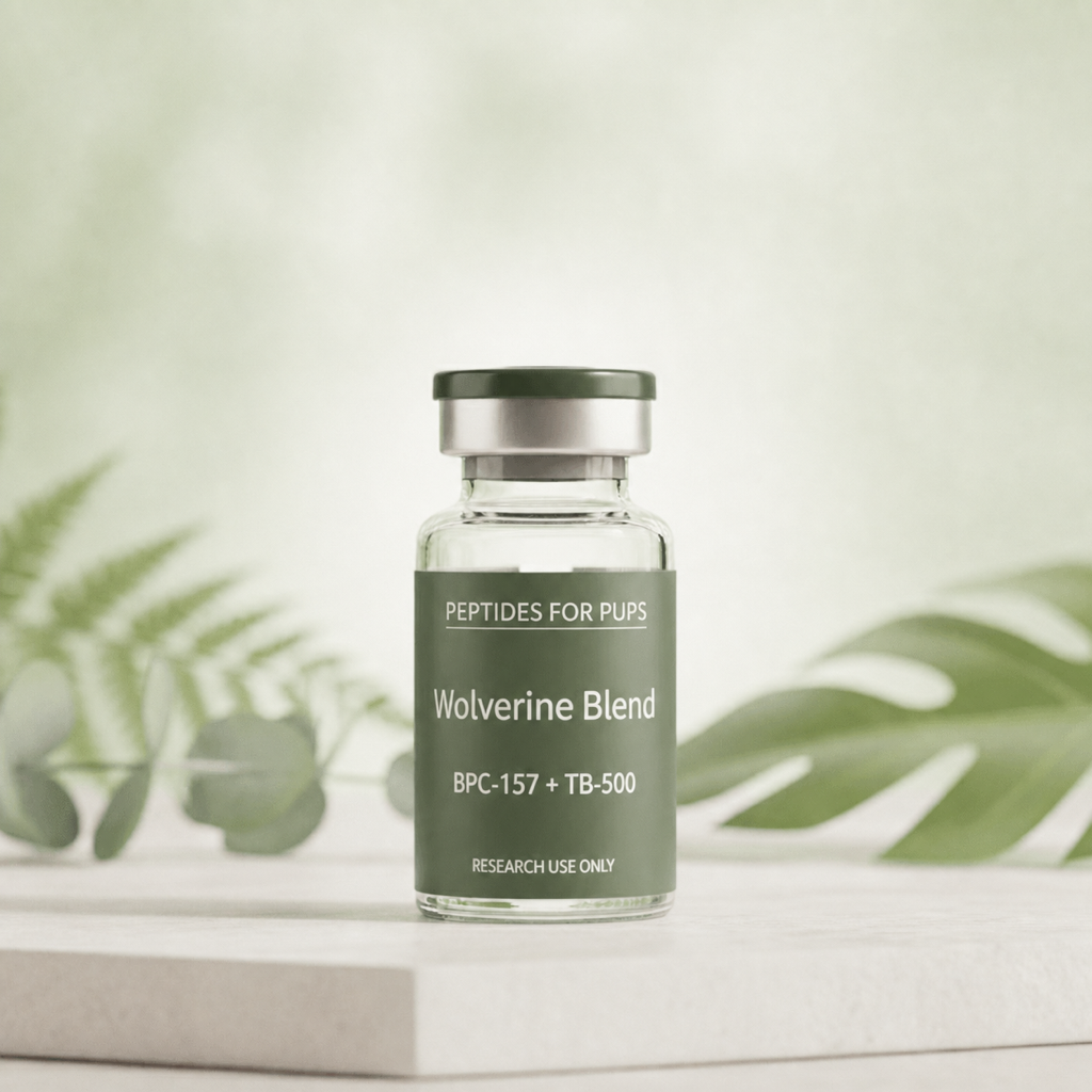 Wolverine Blend BPC-157 10mg + TB-500 10mg Peptides for Pups research vial